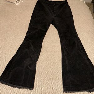 Black Corduroy Flare Jeans